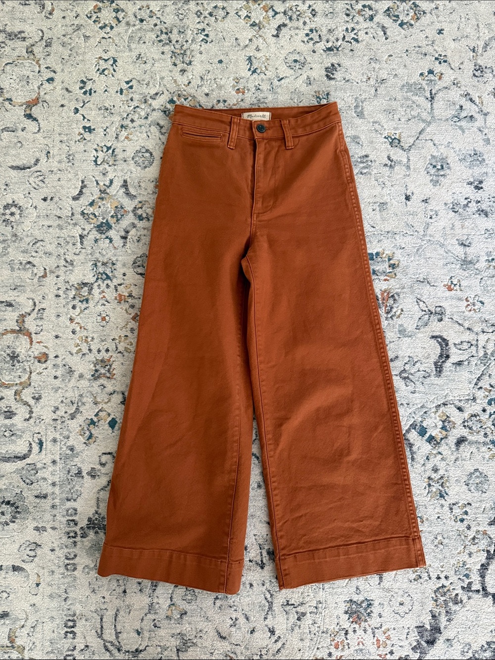Madewell Emmett Wide Leg Crop Terracotta Jeans